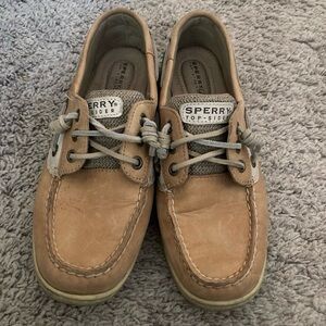 Sperry Top Siders Women’s Tan Boat Shoes size 7M